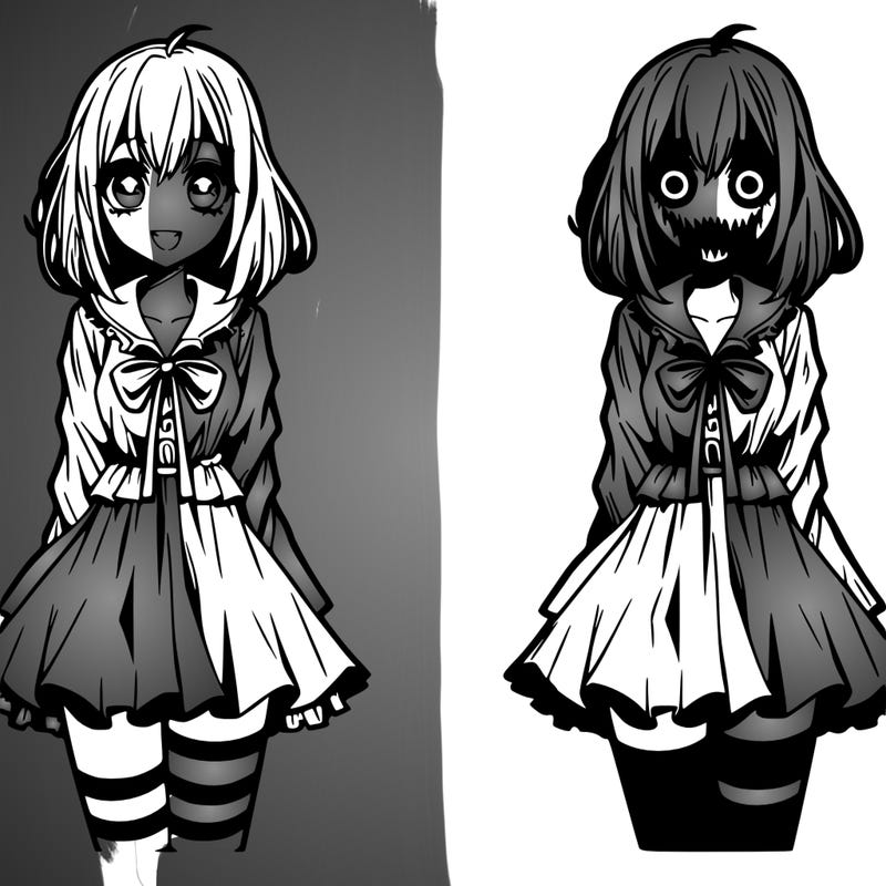 scary anime girl
