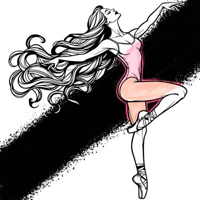 realistic woman dancer