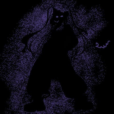 girl in baggy pants crop top and long hair