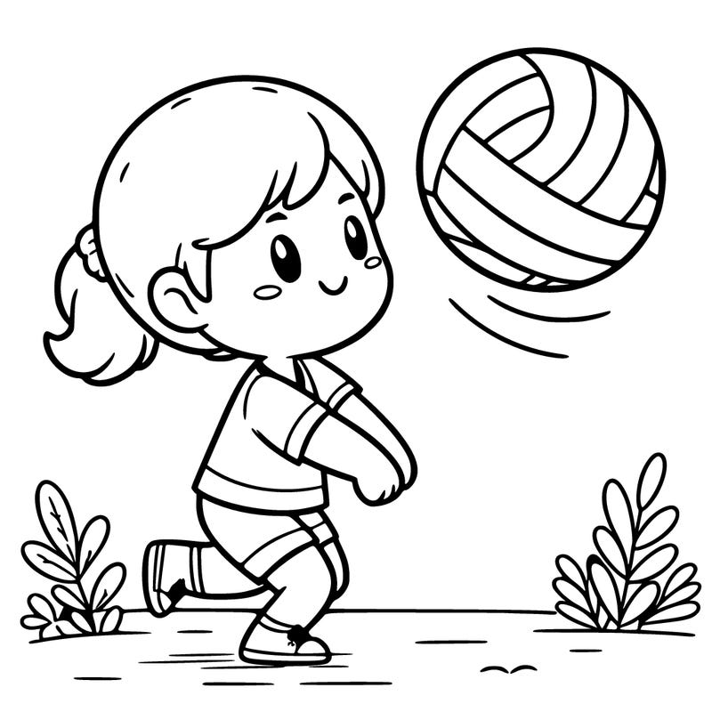 girl playing volleyball
