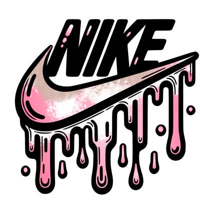 dripping nike logo