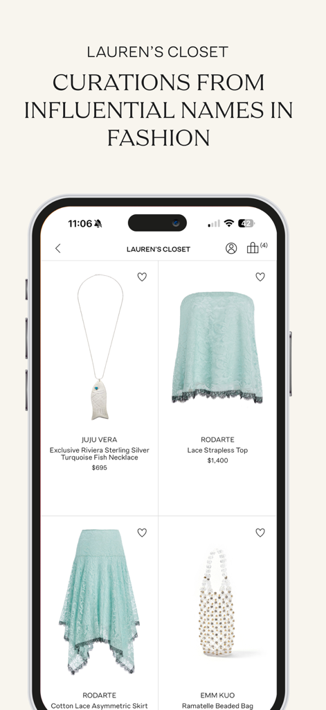 Moda Operandi app displaying a curated selection of luxury designer fashion items