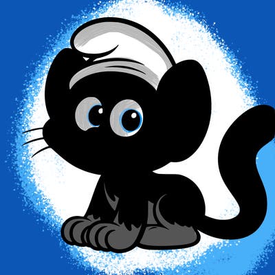 blue smurfs cat