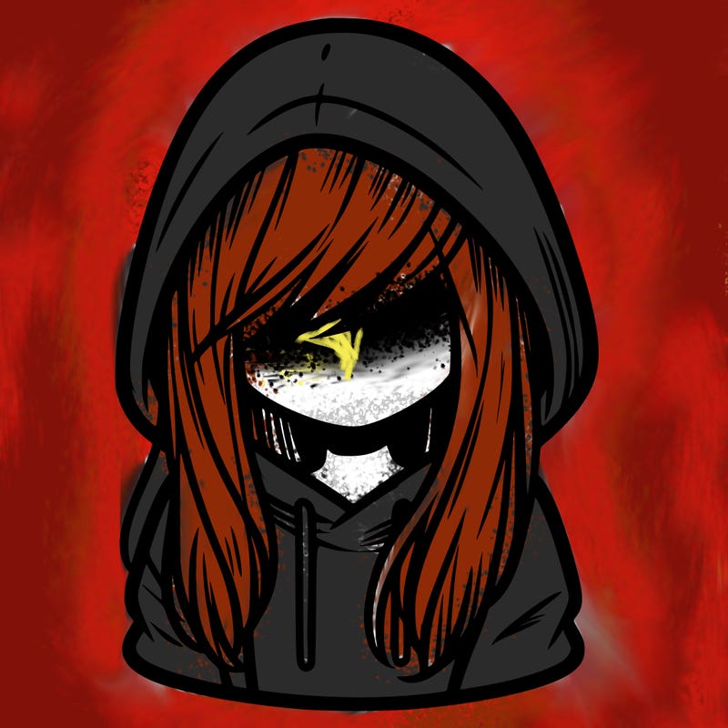 girl with hair covering her face and wearing a hoodie