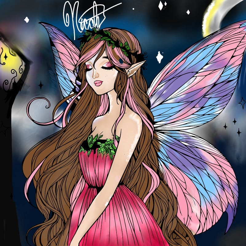 ethereal realistic fairy girl