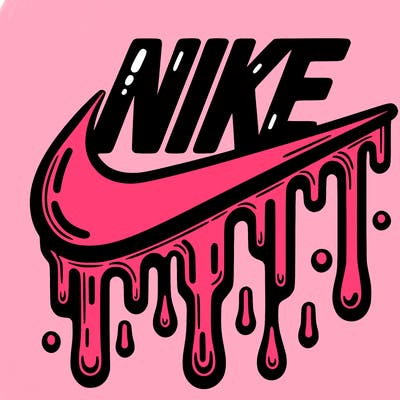 dripping nike logo