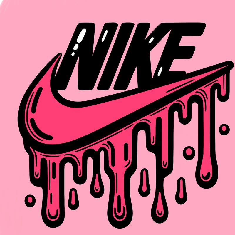 dripping nike logo