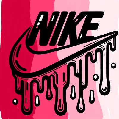 dripping nike logo