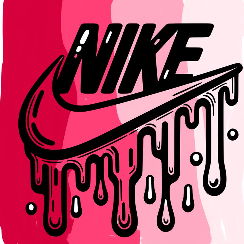 dripping nike logo