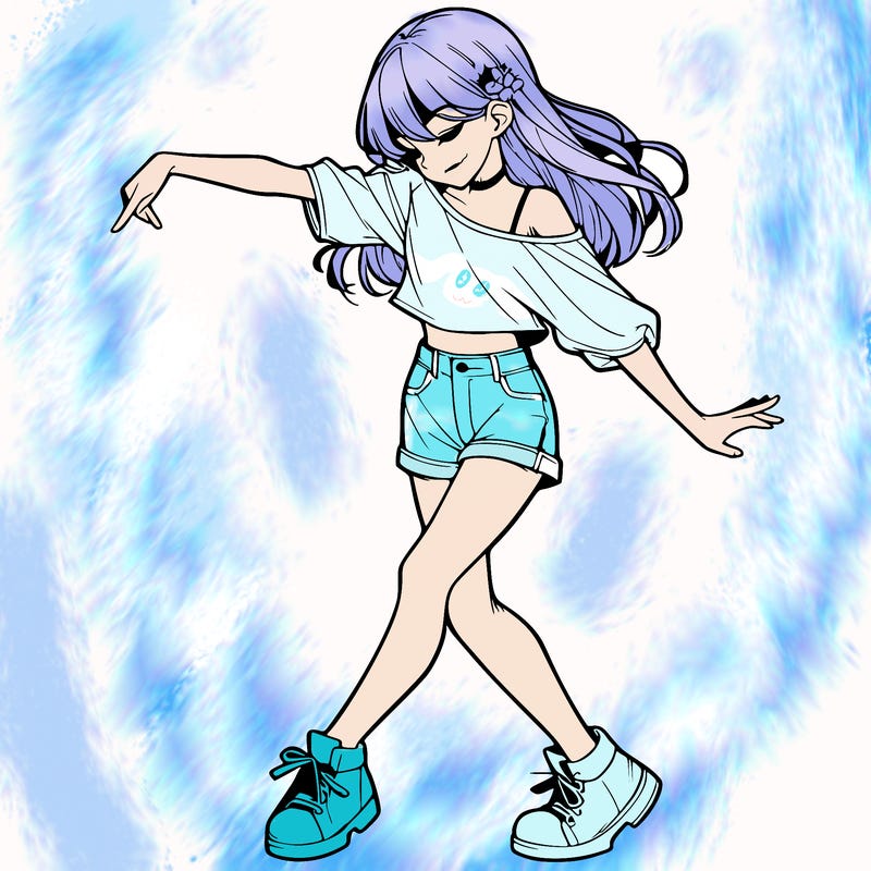 realistic girl danceing