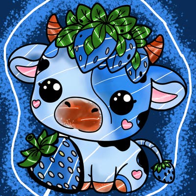 cute strawberry cow