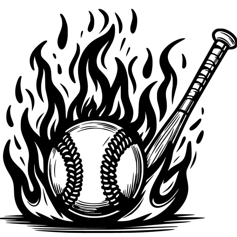 softball on fire