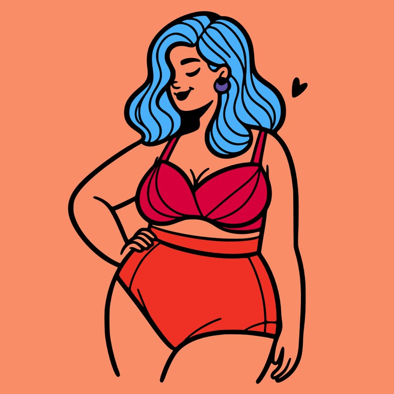 plus size woman bathing suit