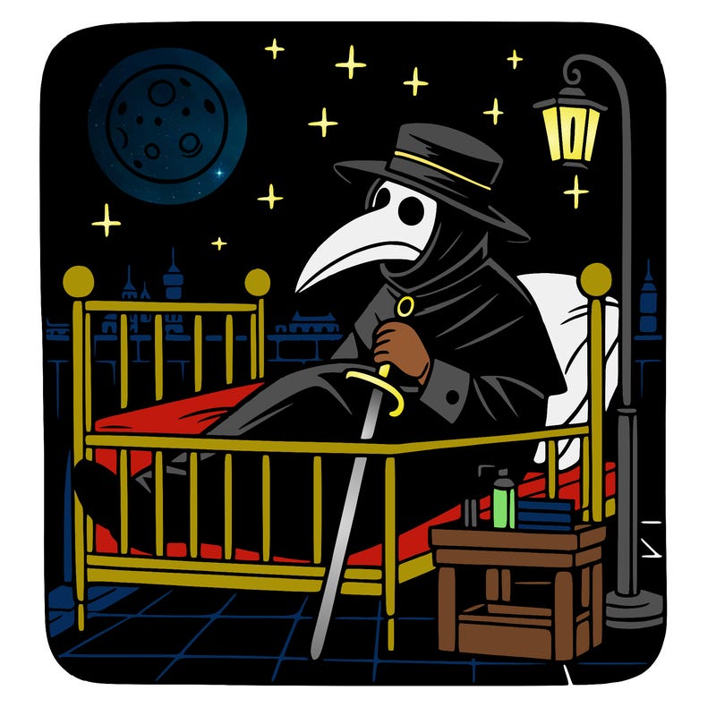 plague dr in the moonlight