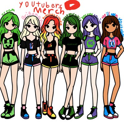 a group of girls wearing crop tops and shorts