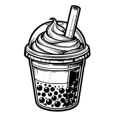 realistic boba tea