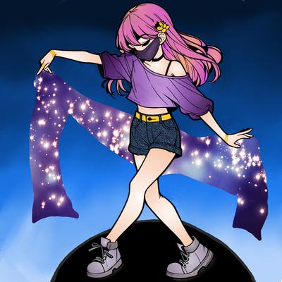 realistic girl danceing