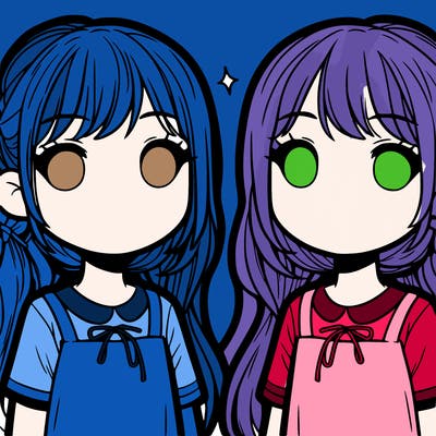 two girls with no mouths