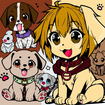 anime dogs