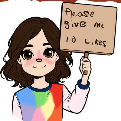 realistic girl holding up a sign