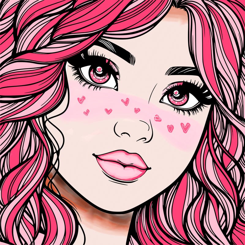 beautiful realistic girl close up to the camera with wavy hair,