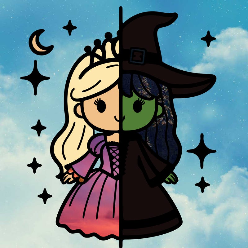 split princess and witch