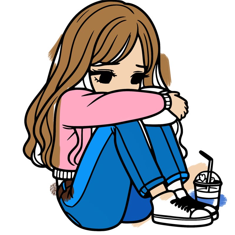 a girl  after a breakup