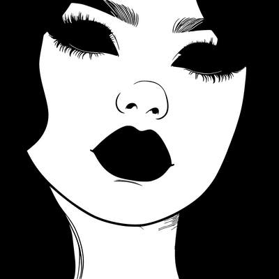 really realistic girl with lips