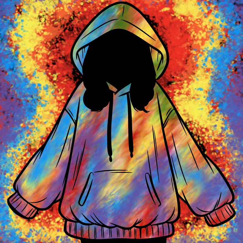 girl in oversized hoodie