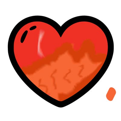 a blank heart
