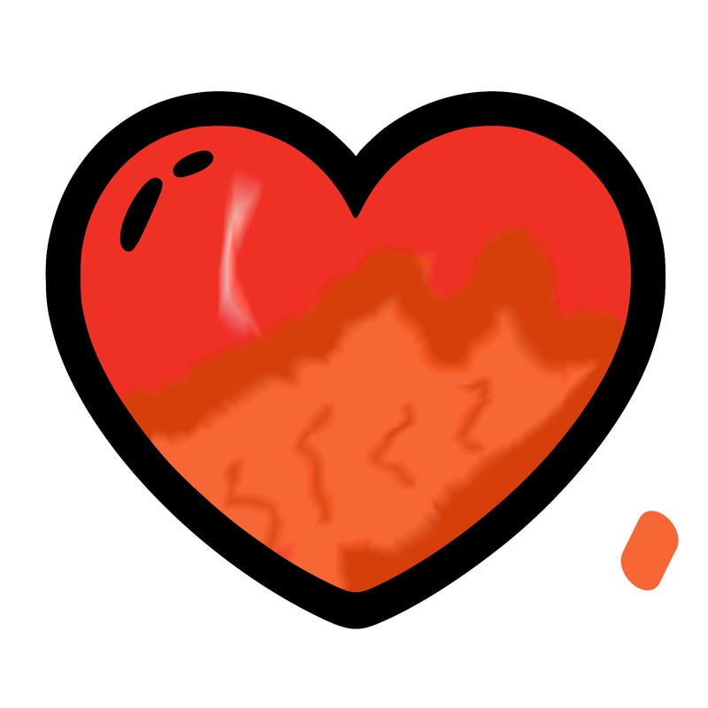 a blank heart