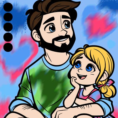 dad with his daughter