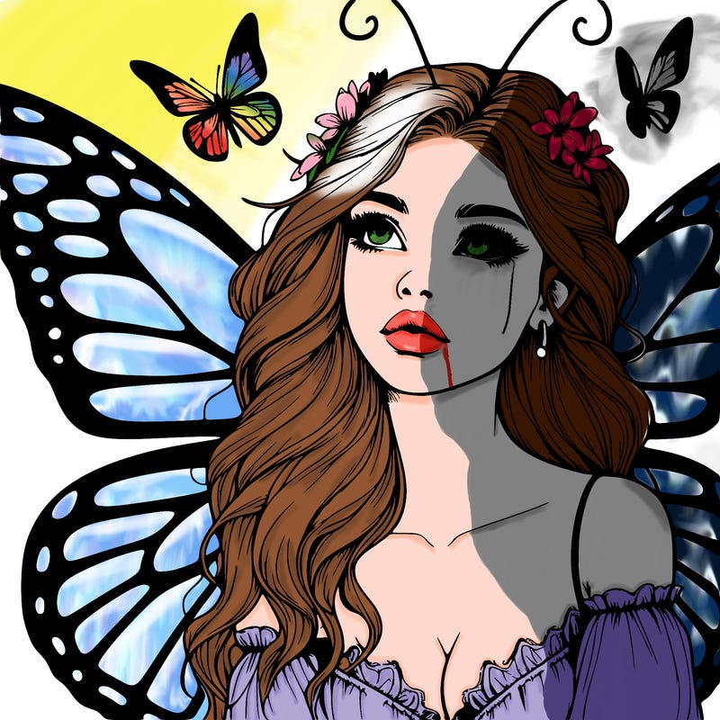 butterfly fairy realistic girl