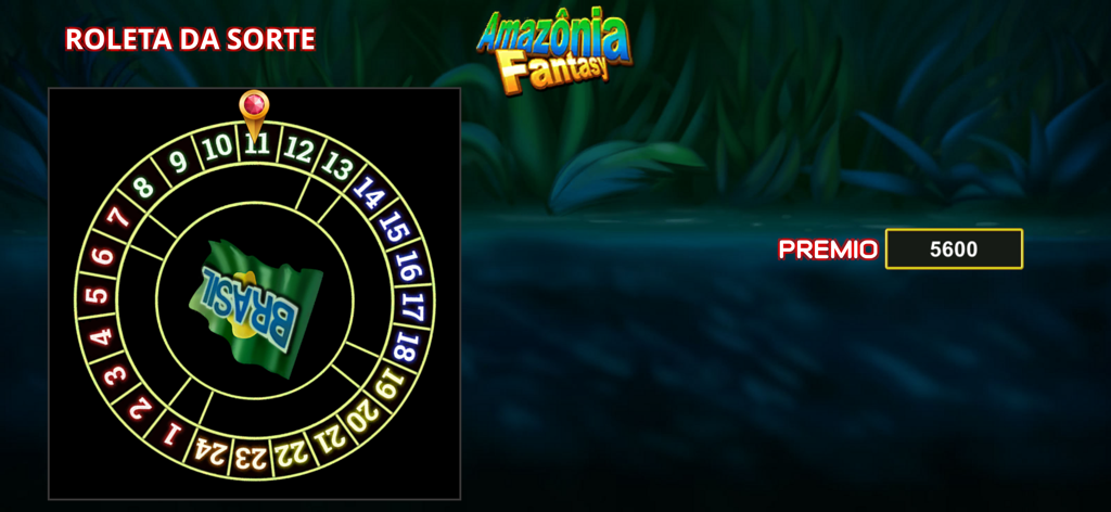 Halloween Caça Níquel - Lucky roulette wheel feature in the Halloween Caça Níquel game.