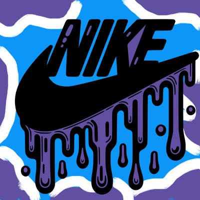 dripping nike logo