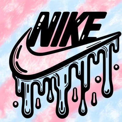 dripping nike logo
