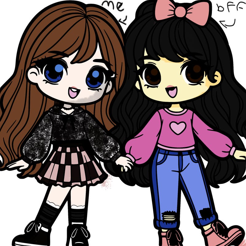 two bff girls