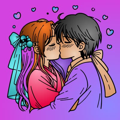 kissing