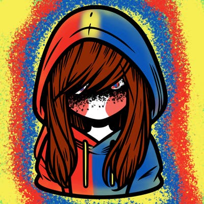 girl with hair covering her face and wearing a hoodie