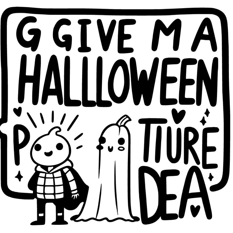 a picture with words. that says give me a halloween picture idea