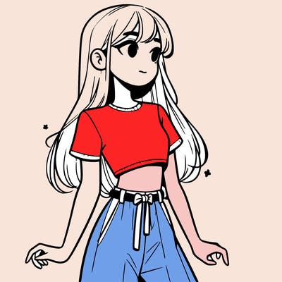 girl in a cute crop top