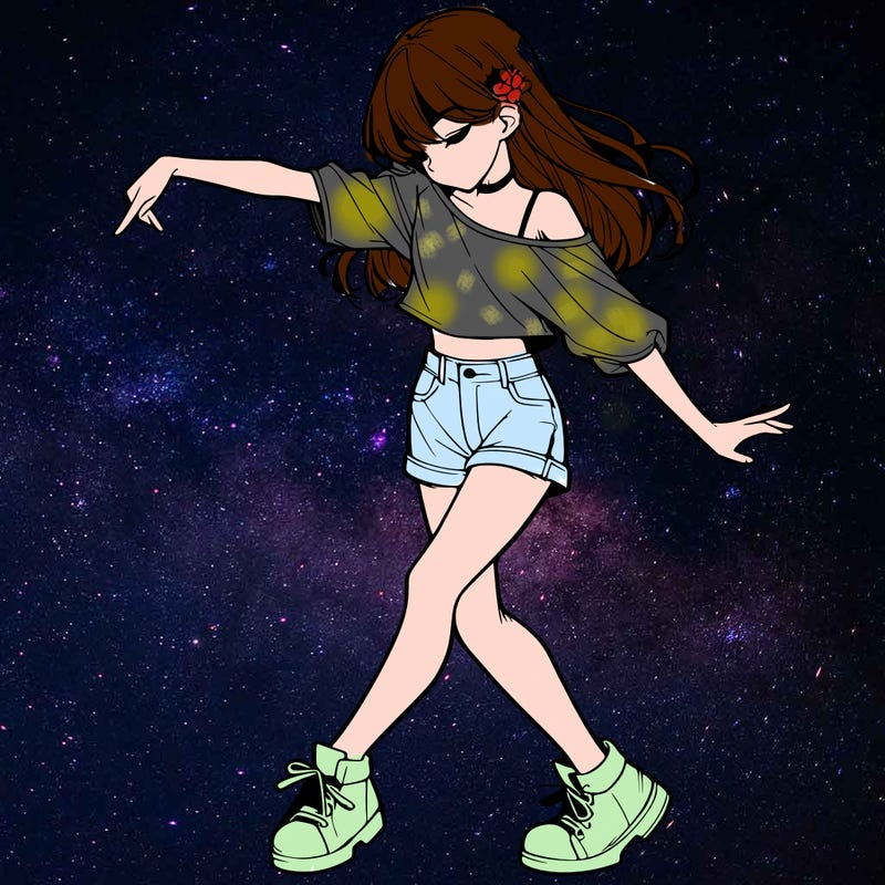 realistic girl danceing