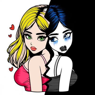 realistic girl split