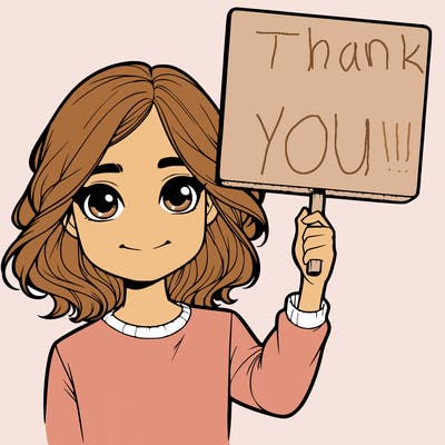 realistic girl holding up a sign