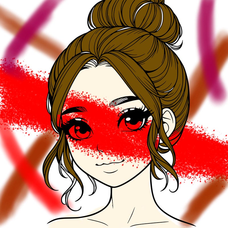 realistic pretty girl with hair in bun