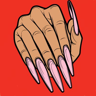 modern long nails
