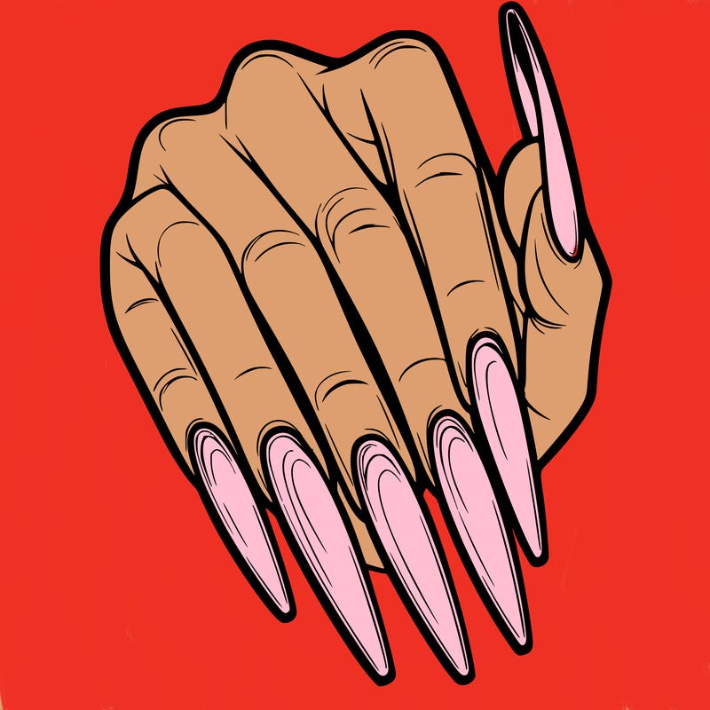 modern long nails