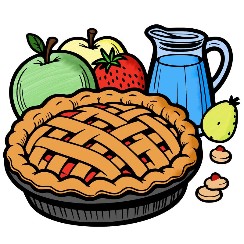 a pie of food