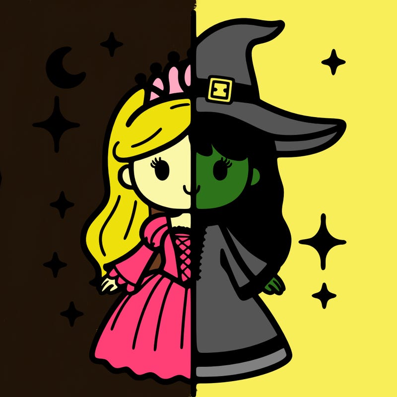 split princess and witch