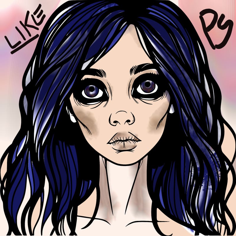 scary beautiful realistic girl